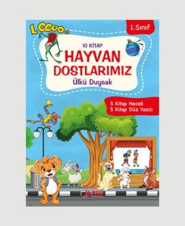 Hayvan Dostlarımız 1.Sınıf 10 Kitap (5 Heceli 5 Düz)